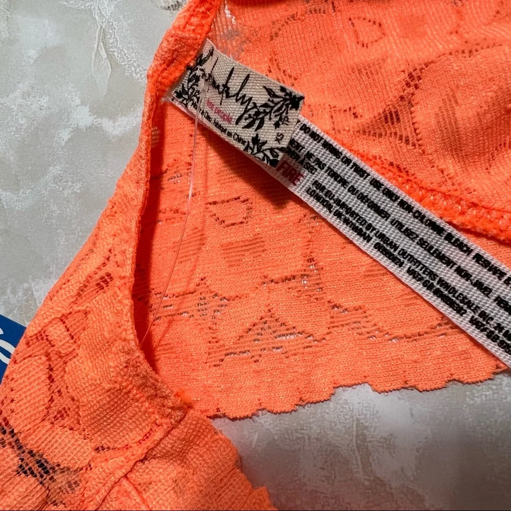 Free People Intimately Galloon Lace  Racer‎ Back Bralette XS Coquette Romantic
